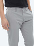 Gri Dokuma Slim Fit Casual Pantolon