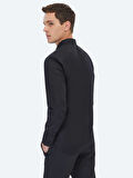 Siyah Düz Slim Fit Dokuma Klasik %100 Pamuk Gömlek