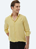 Limon Küfü Regular Fit Dokuma Casual Gömlek