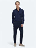 Lacivert Regular Fit Casual Gömlek