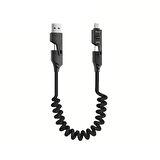 NeKuBa 65W 4 in 1 USB+C Type C to Lightning ile Uyumlu Şarj Kablosu, Metal Başlık Sağlam Kopmaz Kablo Akordiyon PD Hızlı Şarj IOS USB iphone Samsung