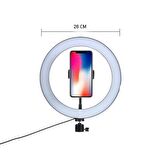Juo MJ26 RGB Ring Light 26Cm Led Video Işığı (Ayak Dahil)