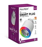 Fulltech Smart Plug FSM-2 Akım Korumalı Akıllı Priz Rgb Işıklı 2.4 G Wifi