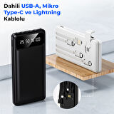 ACL PW-82 10.000mAh Powerbank | Çoklu Şarj Kablolu, Hızlı & Taşınabilir Şarj Cihazı