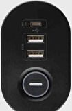 ROSE TEKNOLOJİ TERMAL AKIM KORUMALI MASA KENARI AYARLANABİLİR 3 PRİZ+2 USB+1 TYPE-C GİRİŞLİ 1.8M UZATMA KABLOLU HIZLI ŞARJ ESTEKLİ ÜÇLÜ PRİZ
