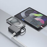 ACL PW-109 10000mAh 22.5W Süper Hızlı Şarj Powerbank - LCD Ekranlı, Type-C Dahili Kablo, 3 Cihaz Şarj Desteği