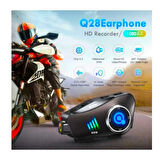 Motobir Q28 Kameralı Bluetooth Intercom Seti