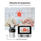 Bebek Kamerası Kumandalı Monitörlü Karşılıklı Konuşma Özellikli , Hatırlatıcılı IP Bebek Kamerası