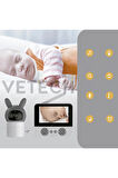 Vetech Bebek Kamerası Tablet Ekranlı Gece Görüşlü Oda Sıcaklığı Takibi Bebek Odası Kamerası