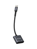 Fulltech FH10 2'si 1 Arada USB-C HUB | PD 60W Hızlı Şarj & Ses Aktarımı | Çift USB-C Girişli | Örgü Kablolu Taşınabilir Çoklayıcı