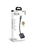 Fulltech FC11 2in1 PD 60W USB-C Çoklayıcı | Hızlı Şarj + 3.5mm Ses Girişi Destekli Taşınabilir USB-C HUB