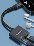 Fulltech FC11 2in1 PD 60W USB-C Çoklayıcı | Hızlı Şarj + 3.5mm Ses Girişi Destekli Taşınabilir USB-C HUB