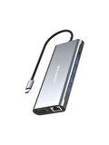 Fulltech FH23 11'i 1 Arada USB-C Çoklayıcı | 4K HDMI, 100W PD, Gigabit Ethernet, 3.5mm Jack