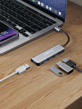 Fulltech FH24 USB-C 4'ü 1 Arada Çoklayıcı | 4xUSB Port | Akıllı Yonga | Hızlı ve Güvenli Bağlantı