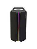 Fulltech FXS2 Taşınabilir Kablosuz Bluetooth Hoparlör Siyah | 120W Güç, RGB Işık, IPX4 Su Geçirmez, TWS, 8000mAh
