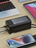 7GO GPW-01 50.000 mAh Solar Powerbank – 22.5 W Hızlı Şarj, Dahili Kablolu, LED Ekranlı Taşınabilir Şarj Cihazı