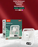 ROSE TEKNOLOJİ DİGİTAL GÖSTERGELİ KATLANABİLİR TAŞINABİLİR 3200rpm 5 KADEMELİ MASAÜSTÜ FAN