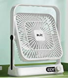 ROSE TEKNOLOJİ DİGİTAL GÖSTERGELİ 2200rpm 5 KANATLI KADEMELİ TAŞINABİLİR MASAÜSTÜ SOĞUTUCU FAN