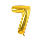 7 Rakam Altın Folyo Balon 40 cm