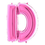 D Harf Grabo Fuşya Folyo Balon 102 cm