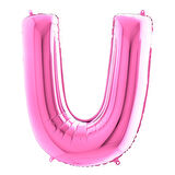 U Harf Grabo Fuşya Folyo Balon 102 cm