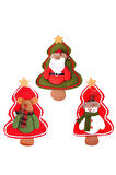 Yılbaşı Çam Ağaçlı Noel Baba - Kardan Adam - Geyik Süs Seti