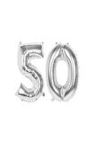 50.Yaş Folyo Balon Seti Gümüş 40 cm