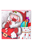 Yılbaşı Noel Baba Motifli Hediye Kutusu 19x9 cm