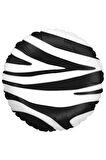 Zebra Çizgili Grabo Folyo Balon 45 cm