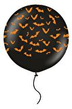 Halloween Yarasa Baskılı Jumbo Lateks Balon 60 cm