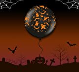 Halloween Hayalet Baskılı Jumbo Lateks Balon 60 cm