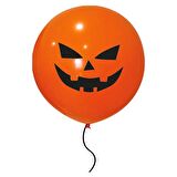 Cadılar Bayramı Balkabağı Baskılı Jumbo Lateks Balon 45 cm