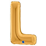 L Harf Grabo Altın Folyo Balon 66 cm