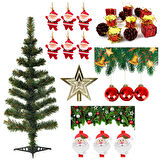 Yılbaşı Yeşil Çam Ağacı 90 cm Set-3