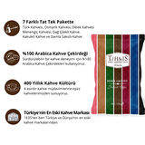 7'li Türk Kahvesi Seti 100 G (Damla Sakızlı-Çilekli-Menengiç-Osmanlı-Dibek-Kakule-Türk)