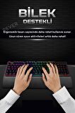 Rever Red Switch Bilek Destekli 21 Mod RGB Led Işıklı Mekanik Gaming Oyuncu Klavyesi 105 Tuş