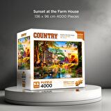 KS Games 4000 Parça Çiftlik Evinde Gün Batımı Puzzle