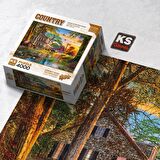 KS Games 4000 Parça Çiftlik Evinde Gün Batımı Puzzle