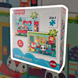 Fisher Price Bebek Puzzle baby puzzle 2 in 1 24 ve 12  parça 2+ yaş 1 kutu