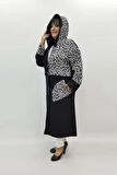 Miraggio Büyük Beden Ceket 99208 SİYAH/BEYAZ