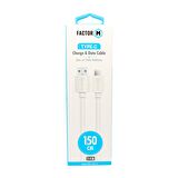 Factor ­M Type-­C Data Kablo 2.4A 1.5M Beyaz (FM­2415T)