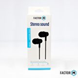 Factor­ M FM­03 Kulakiçi Kablolu Kulaklık Siyah (FM­FM03KS)