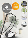Mieco Stella 5 Bar/ 2000W / Çok Fonksiyonlu Buharlı Temizleyici + Ütü Başlığı ve Eldiven Hediyeli - Beyaz