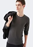 Mavi Uzun Kollu Gri Basic Tişört 062477-27310