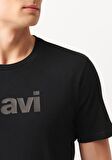 Mavi Logo Baskılı Siyah Tişört 065199-900