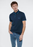 Mavi Yaka Detaylı Lacivert Polo Tişört 062373-28417
