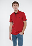 Mavi Şerit Detaylı Kırmızı Polo Tişört 062373-28441