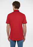 Mavi Şerit Detaylı Kırmızı Polo Tişört 062373-28441