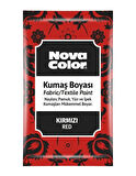 Nova Color Toz Kumaş Boyası Kırmızı - 4 adet