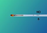 Brons 200F Serisi Yağlı Kısa Sap Fırça NO:6 (BR-2153)